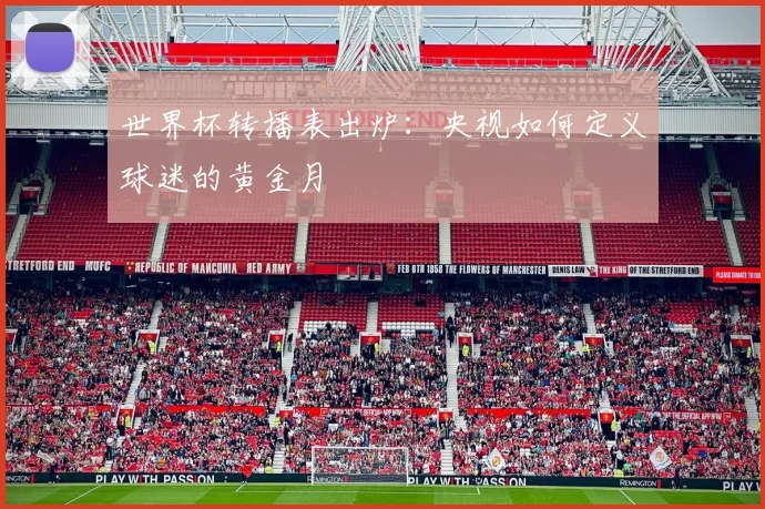 世界杯转播表出炉:央视如何定义球迷的黄金月